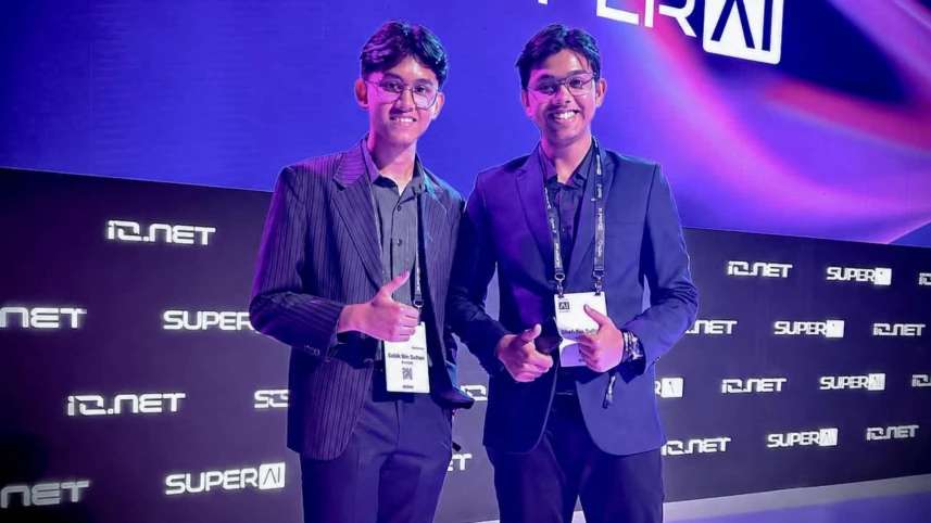 Sabik and Shafi Bin Sultan at SuperAI in Singapore
